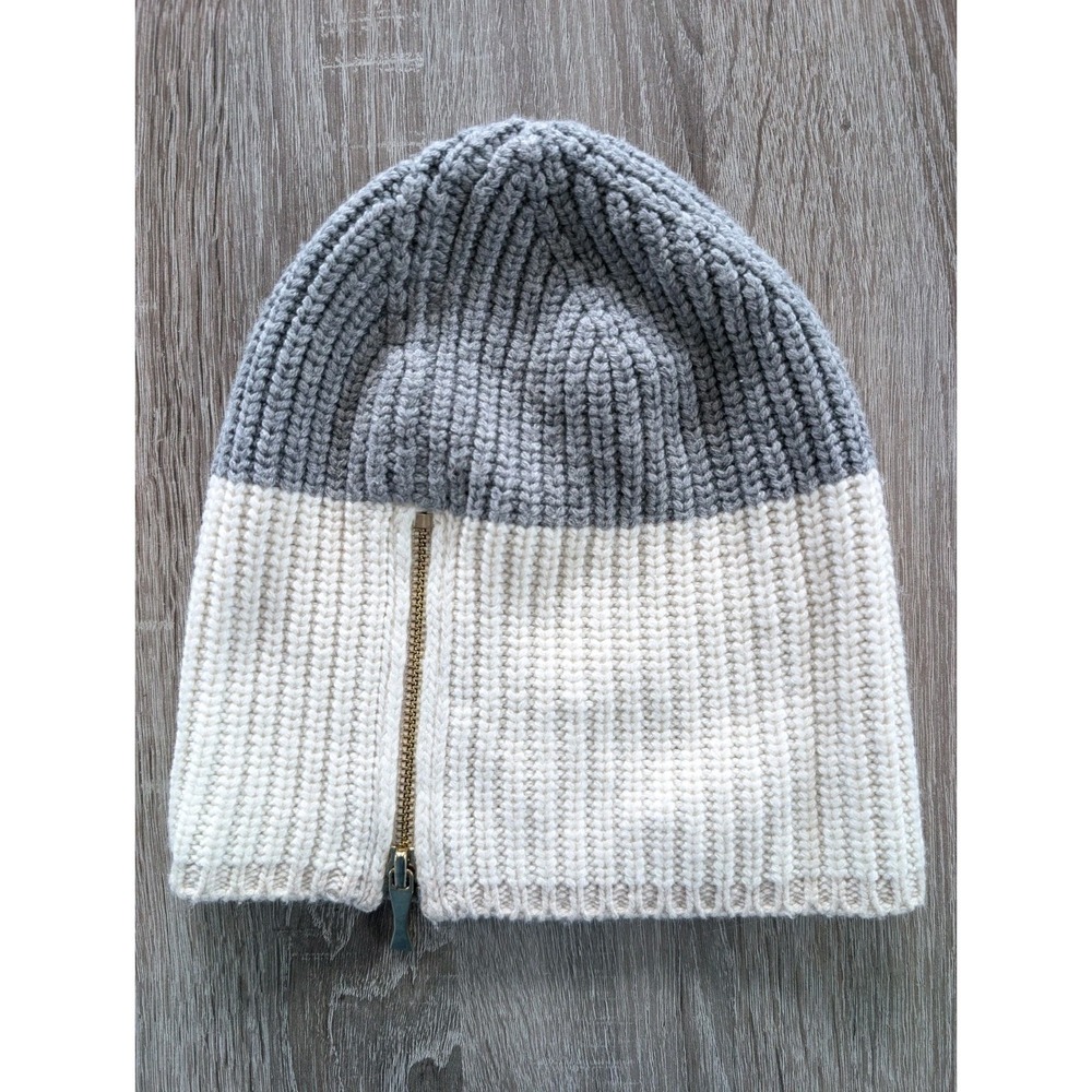 Kate Spade Hats Off Beanie Colorblock Wool Cashmere Beanie Neutral